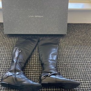 Via Spiga tall black leather boot size 8.5